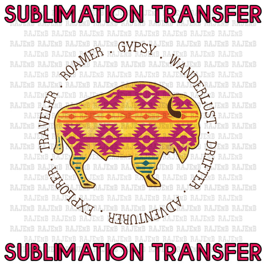 Buffalo Traveler Sublimation Transfer #4096SUB