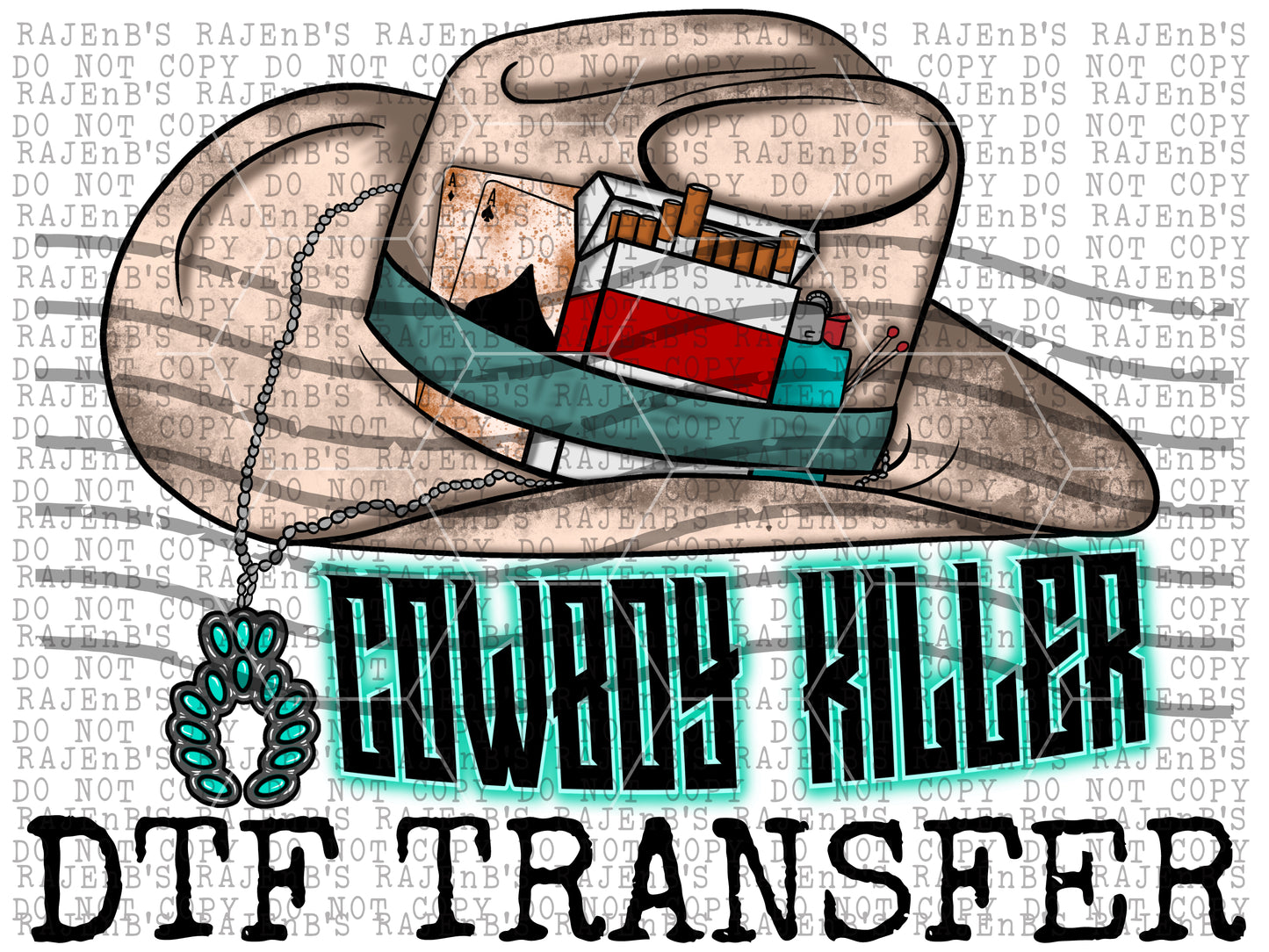 Cowboy Killer DTF transfer CCC186