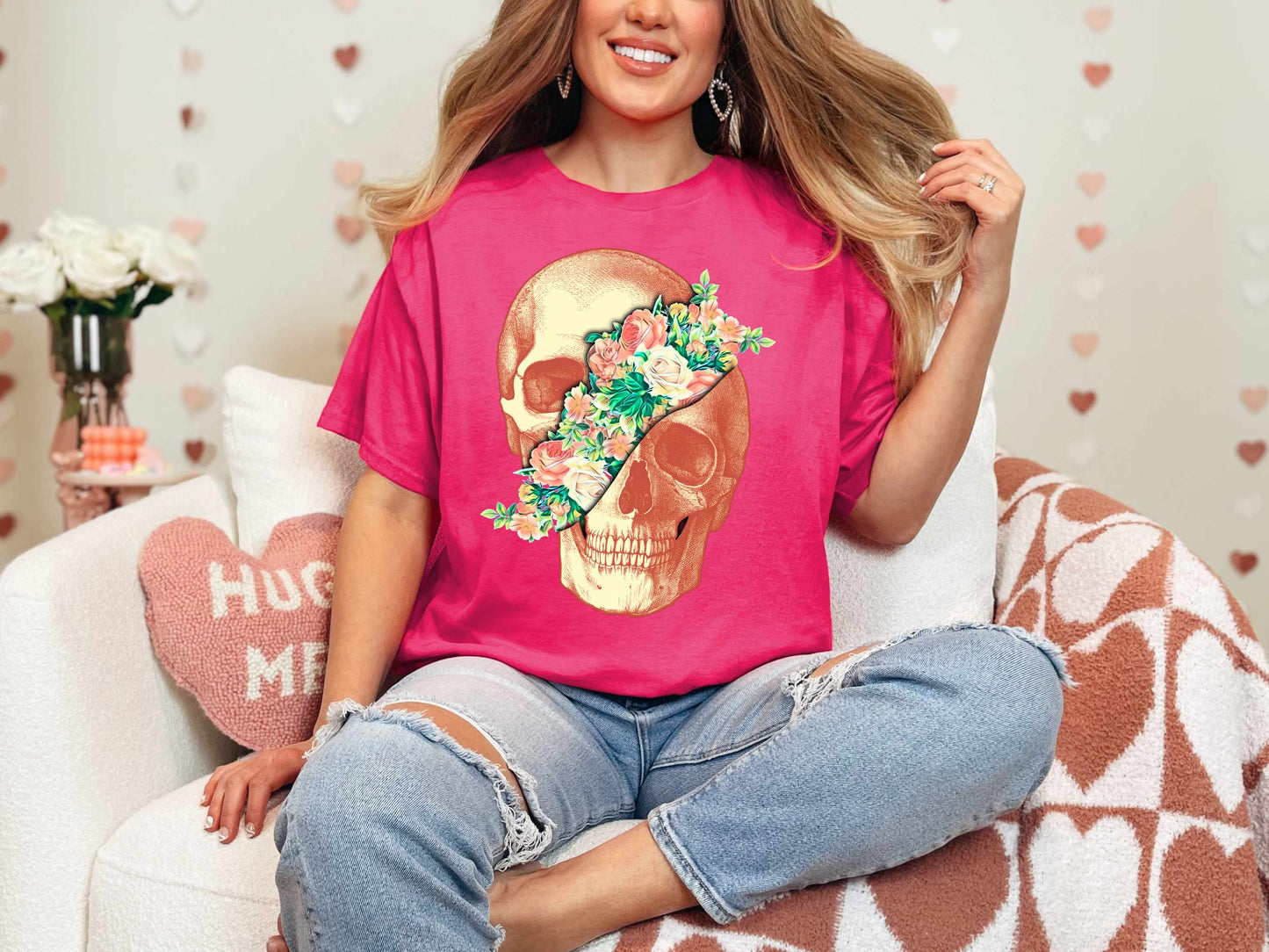 FLORAL SKULL (DTF) CCC344