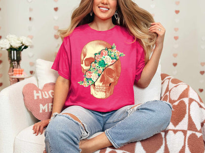 FLORAL SKULL (DTF) CCC344