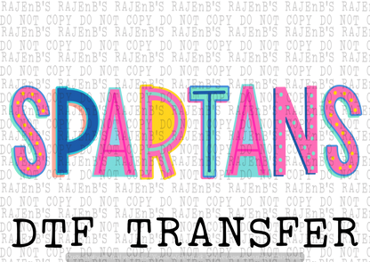 Spartans Mascot (DTF) 3038