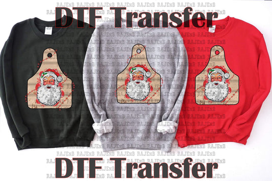 Santa Claus Cow Tag (DTF) DTF12-230