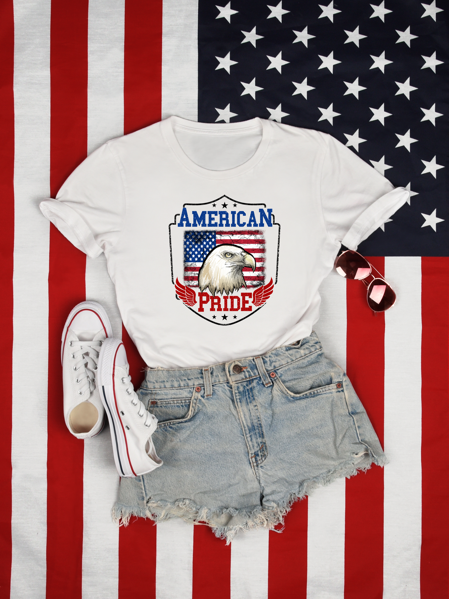 American Pride with Eagle DTF Transfer SS0017