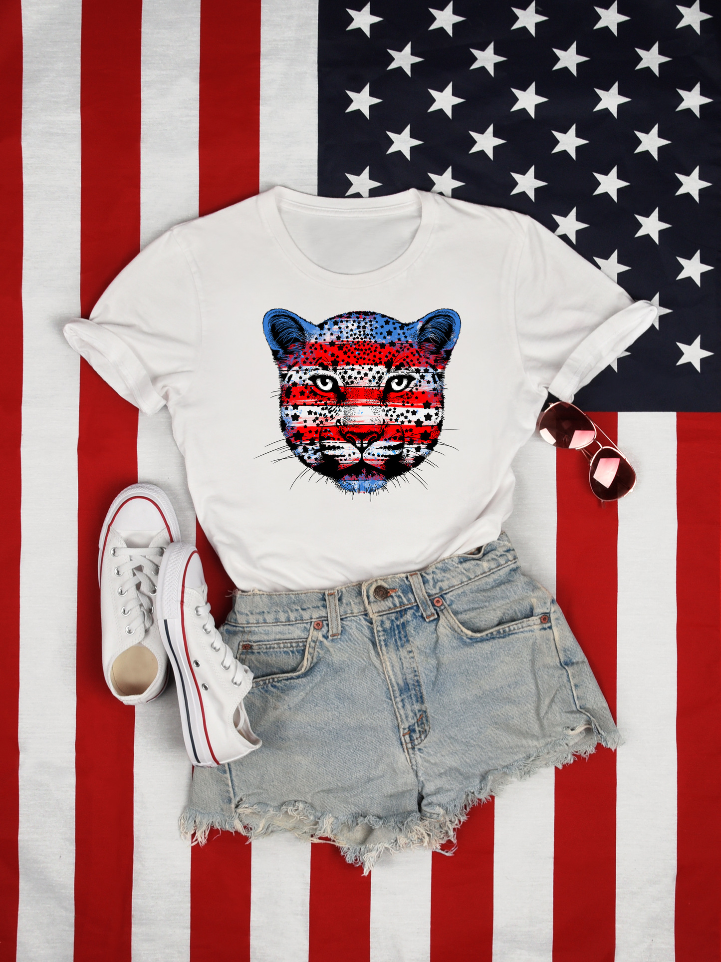 Patriotic Tiger DTF Transfer SS0022