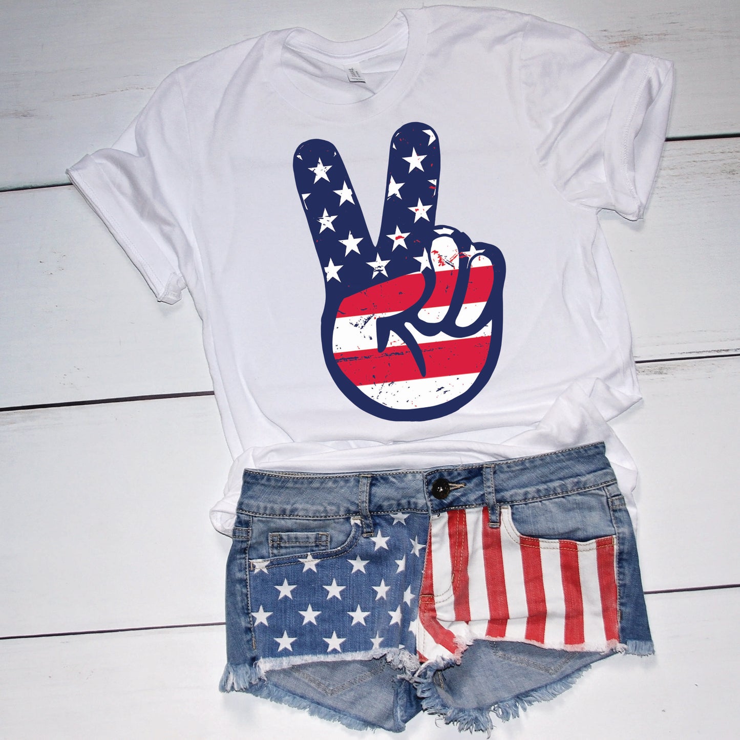 PATRIOTIC PEACE SIGN (DTF) SS0085