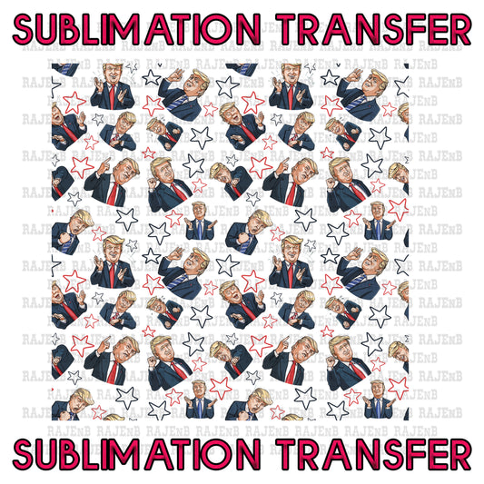 Trump Background Sheet - SUBLIMATION TRANSFER 4053SUB