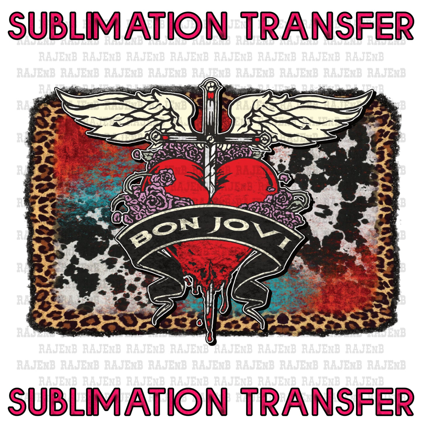 Leopard and Cowhide BJ Sublimation Transfer #4094SUB