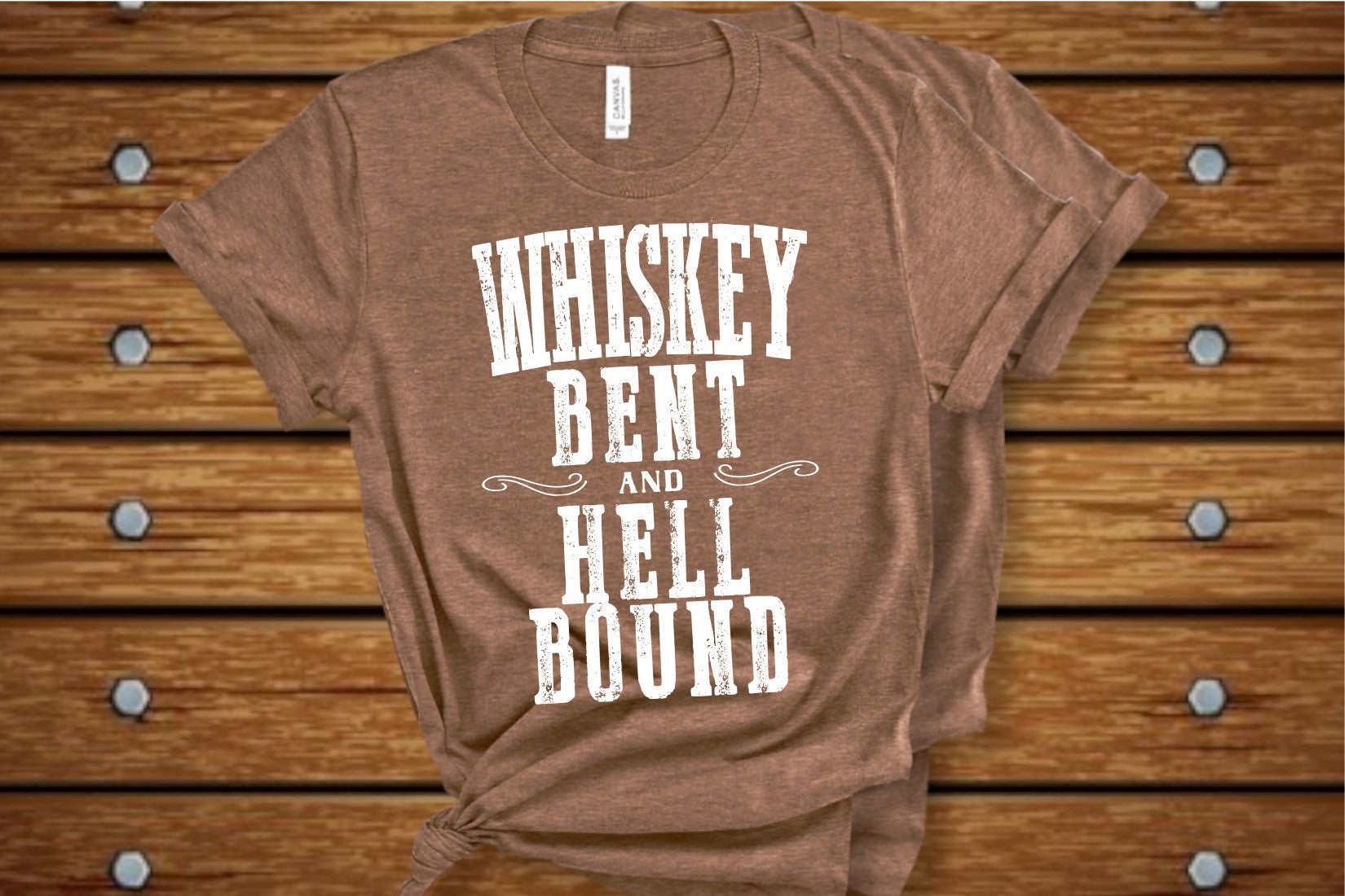 Whiskey Bent and Hell Bound (White Ink) - RAJE 
